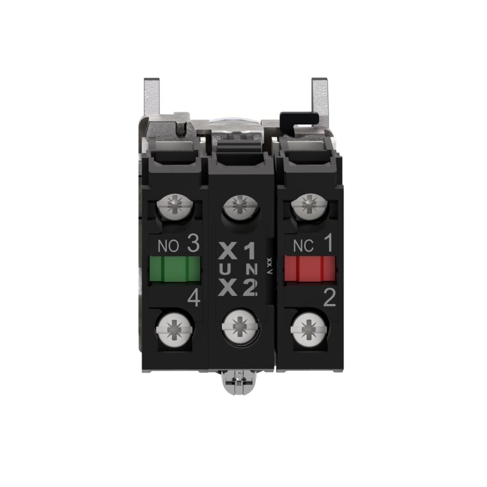 XB4BW36B5 - mavi sıva altı eksiksiz ışıklı Buton Ø22 yaylı dönüş 1NA+1NK 24V