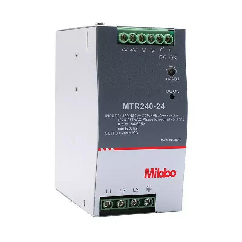 Mibbo MTR Serisi - MTR240-48  340-550VAC 3 Phase 48V-5A-240W Güç Kaynağı