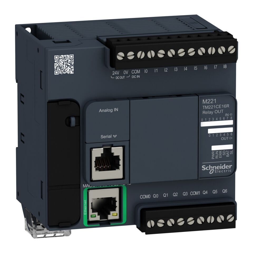 Schneider M221 serisi-   TM221CE16R 16 GÇ Röle Çıkışlı PLC