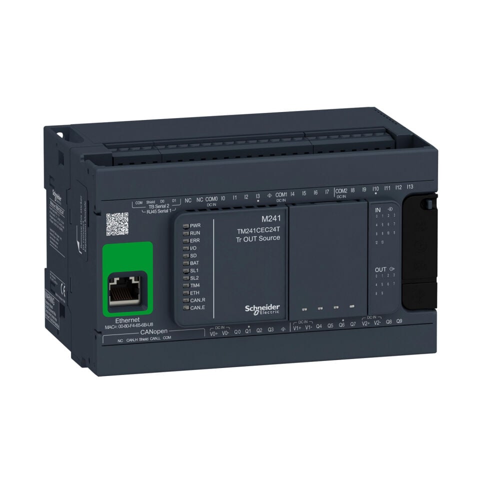 Schneider M241 serisi-   TM241CEC24T 24 GÇ transistör PNP