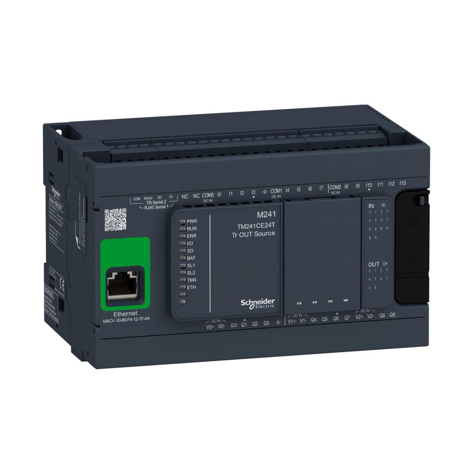 Schneider M241 serisi-   TM241CE24T 24 GÇ transistör PNP