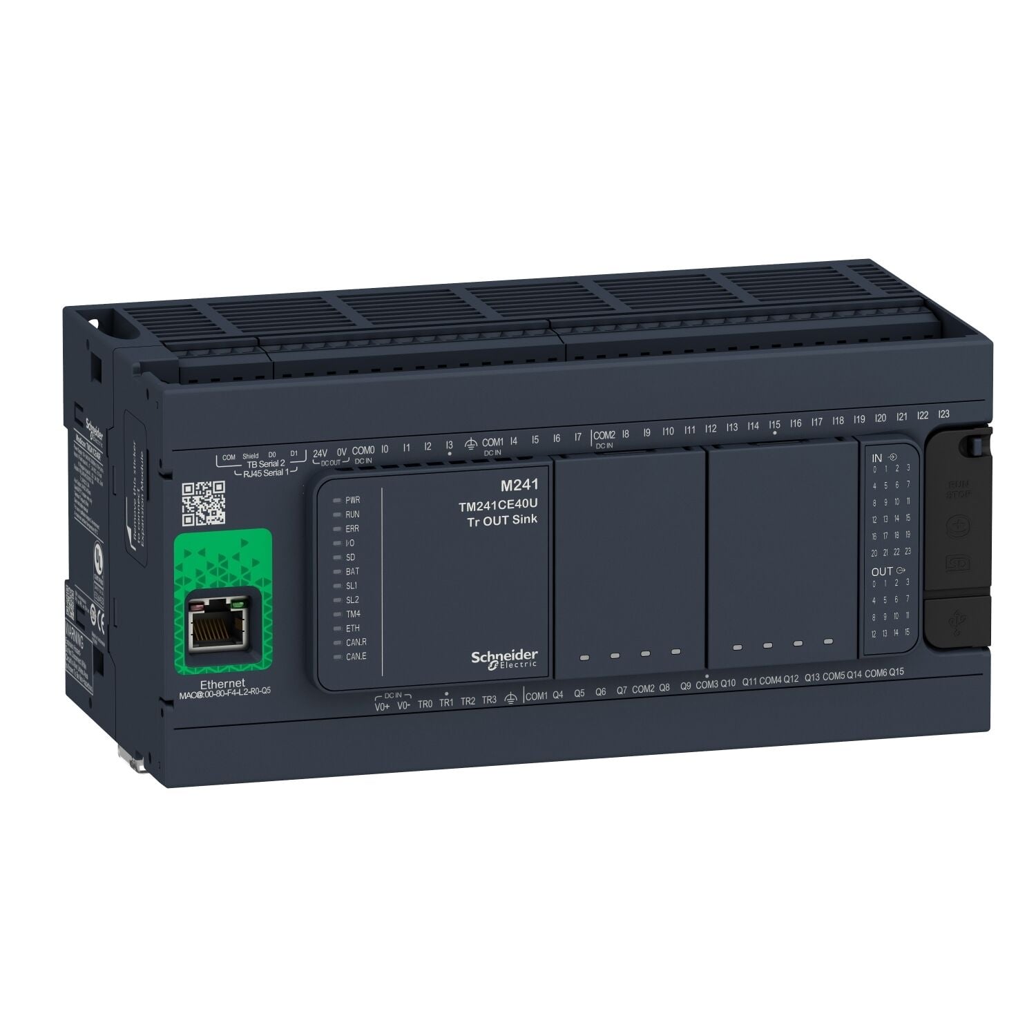 Schneider M241 serisi- TM241CE40R 40 GÇ Röle Çıkışlı PLC