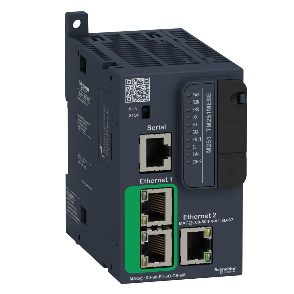 Schneider M251 serisi-   TM251MESE   2 x Ethernet PLC
